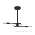 Modern Style S-shape Metal Led Pendant light